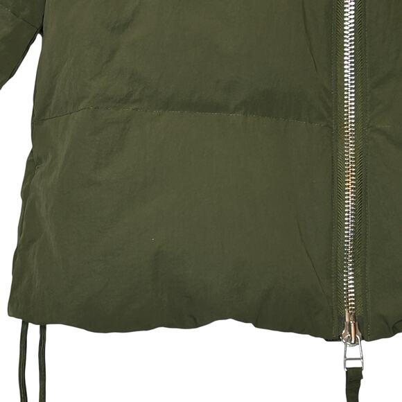 Everlane Puffer Down Filled Bomber Coat Green Women XS Pockets - Picture 7 of 14